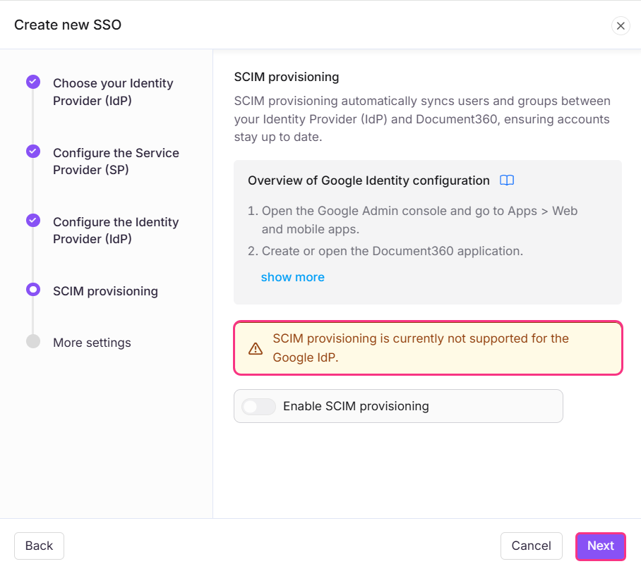 SAML SSO with Google for your Knowledge base