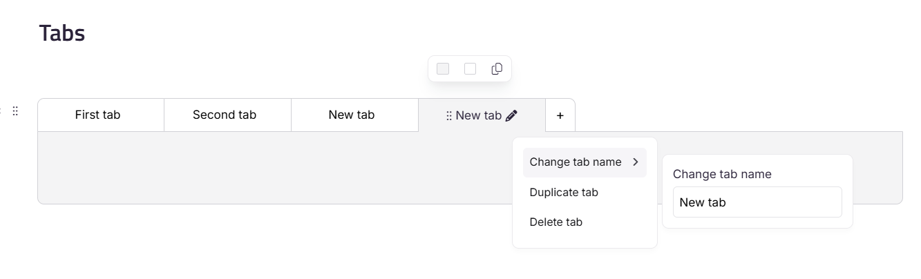 image showing Duplicate tab option