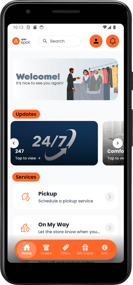 24/7 update card shown in the app