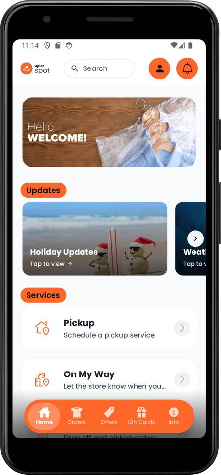 banner 3 shown at the top of the app home screen