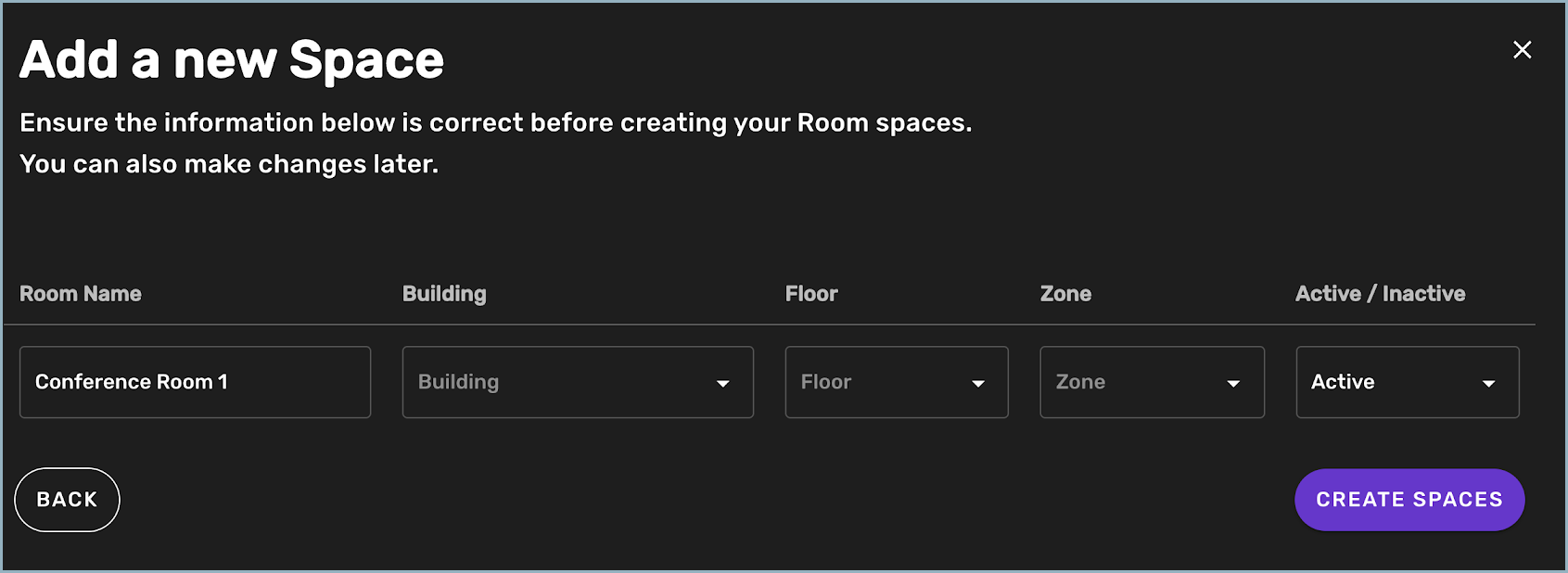 Add a new Space settings options
