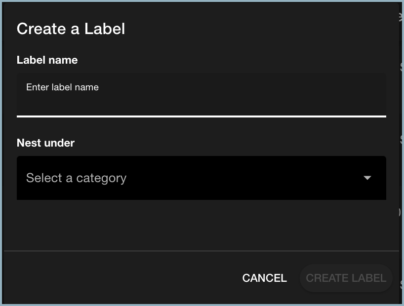 Create a Label window