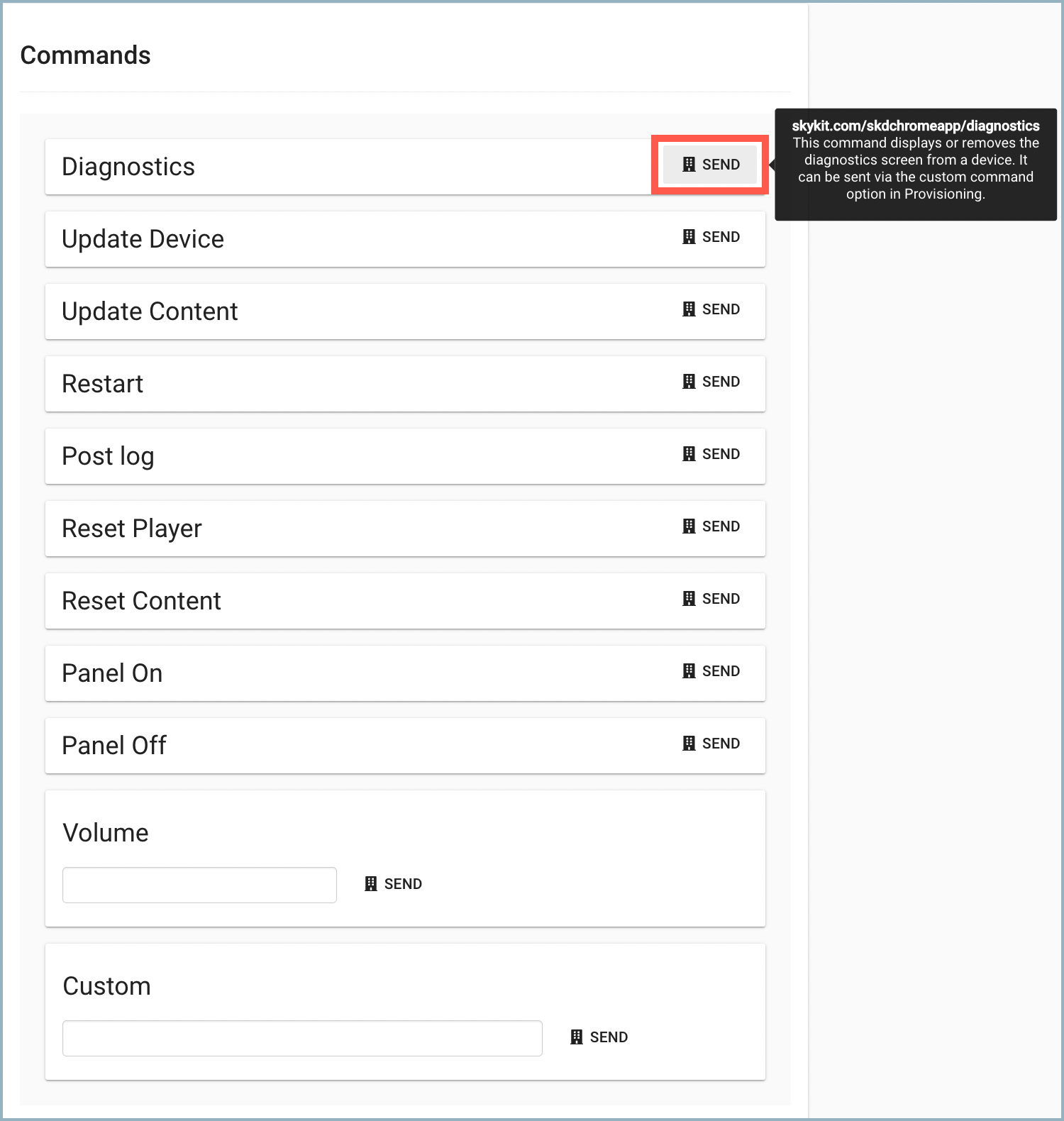 Sending Device Commands to Your Devices