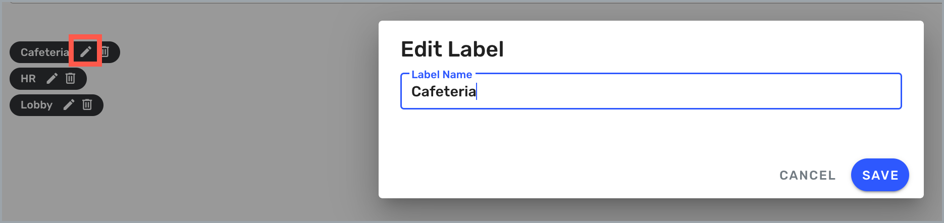 Edit Label