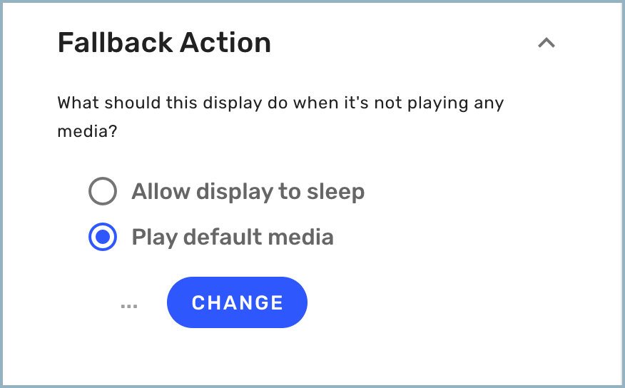Fallback action selected