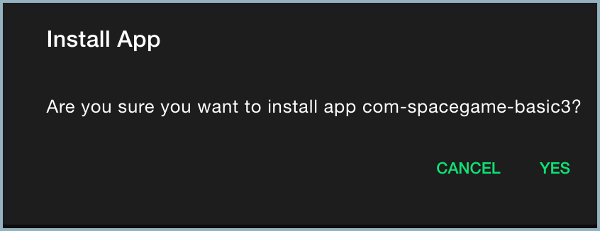 Install App window