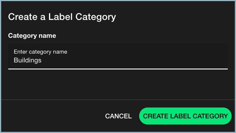 Label category created