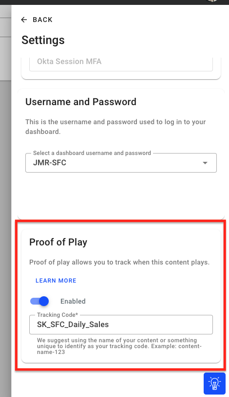 Proof of Play Reporting