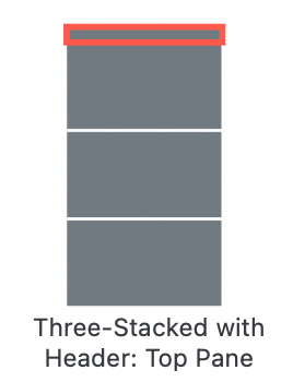 Three Stacked with Header program layout - portrait