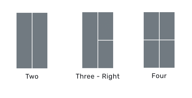 Unsupported: Two, Three-Right, and Four portrait program layouts