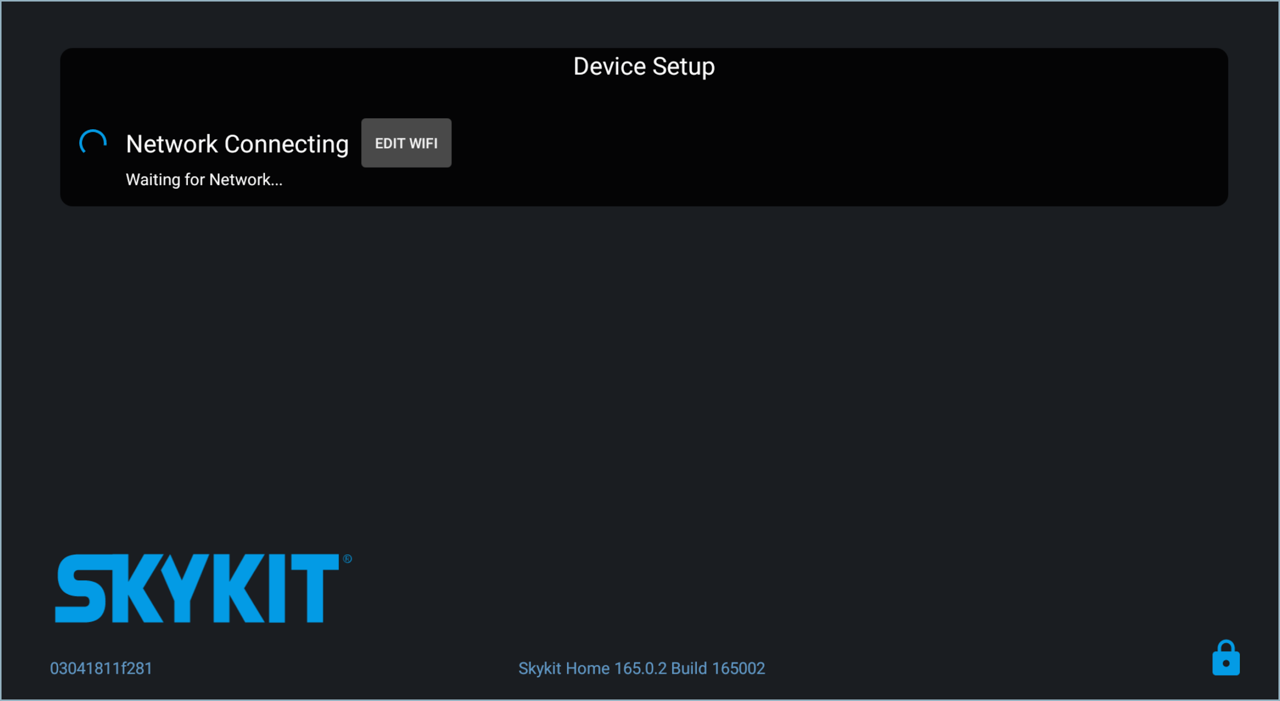 Device Setup window