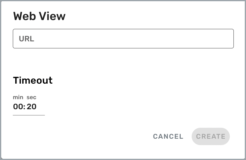 Web View settings window