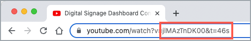 YouTube URL - video ID highlighted