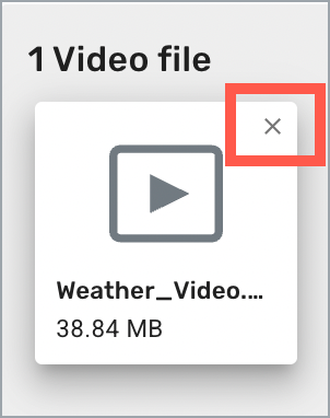 Upload Queue - delete icon highlighted