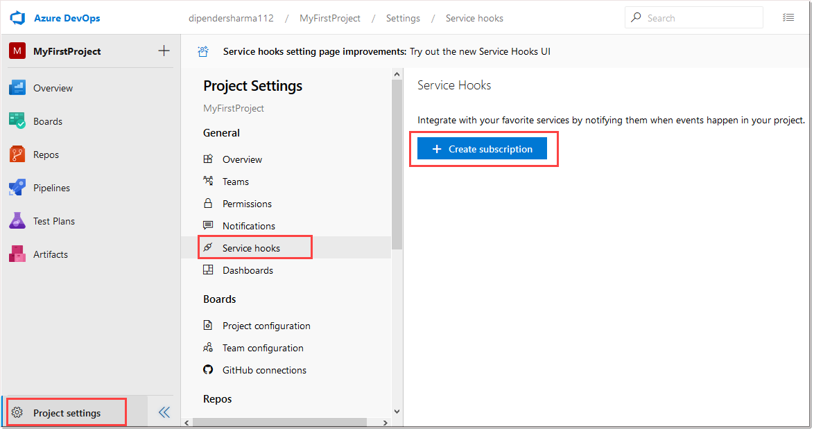 Configure a Webhook in Microsoft Azure - AutoRABIT Knowledge Base