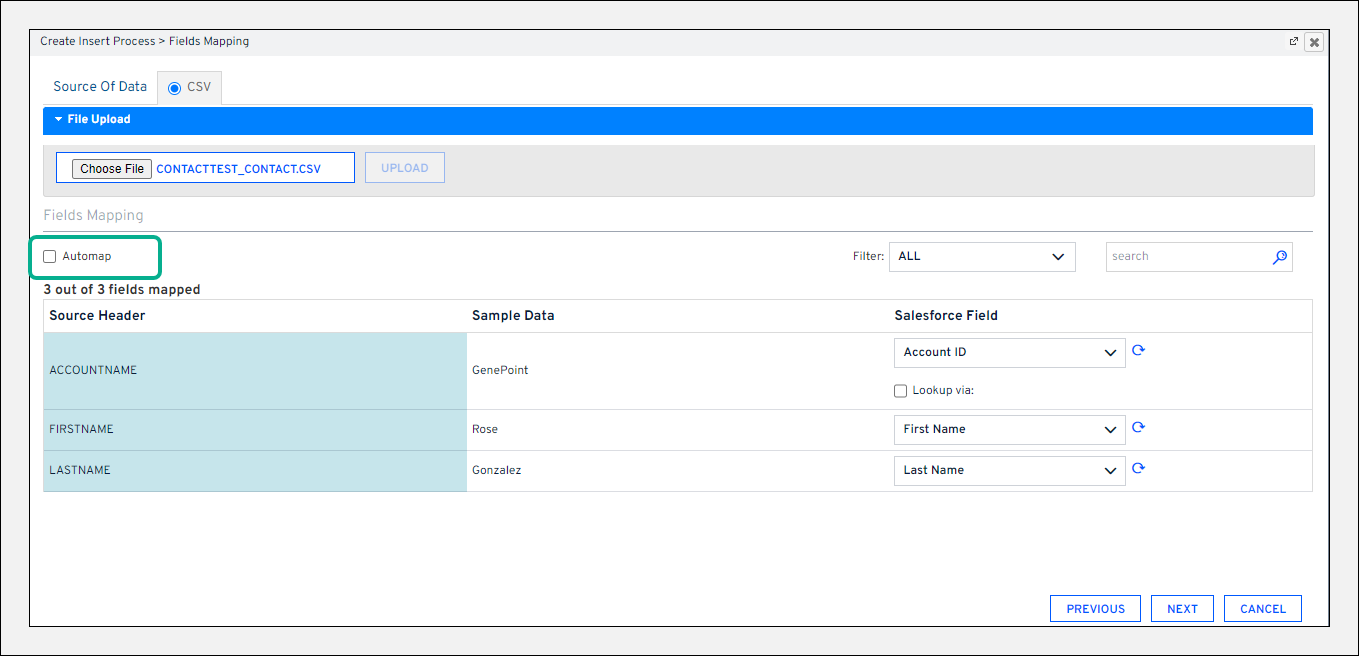 Insert Salesforce Data - AutoRABIT Knowledge Base