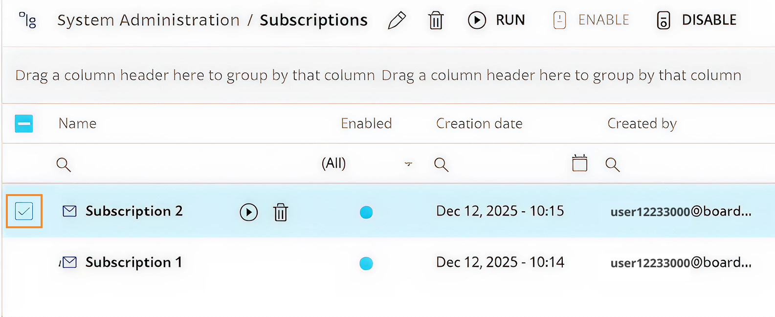 Subscriptions