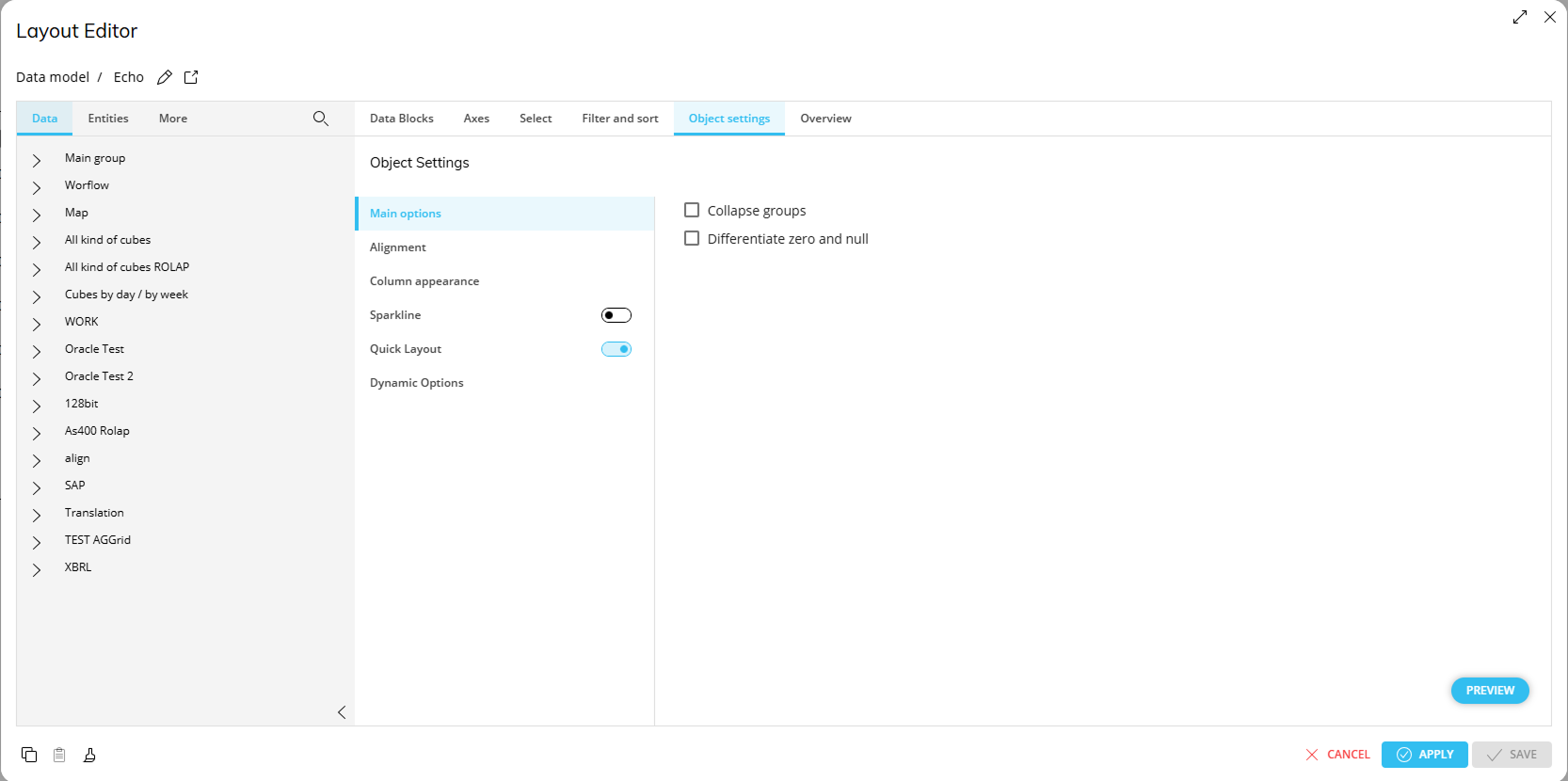 Create a Data View