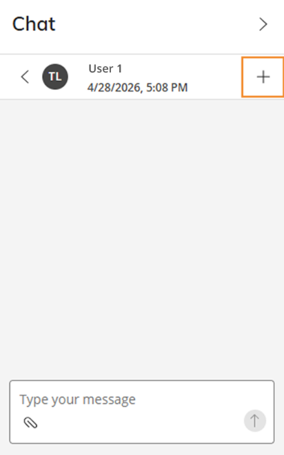 Chat interface showing user details and message input area for conversation.