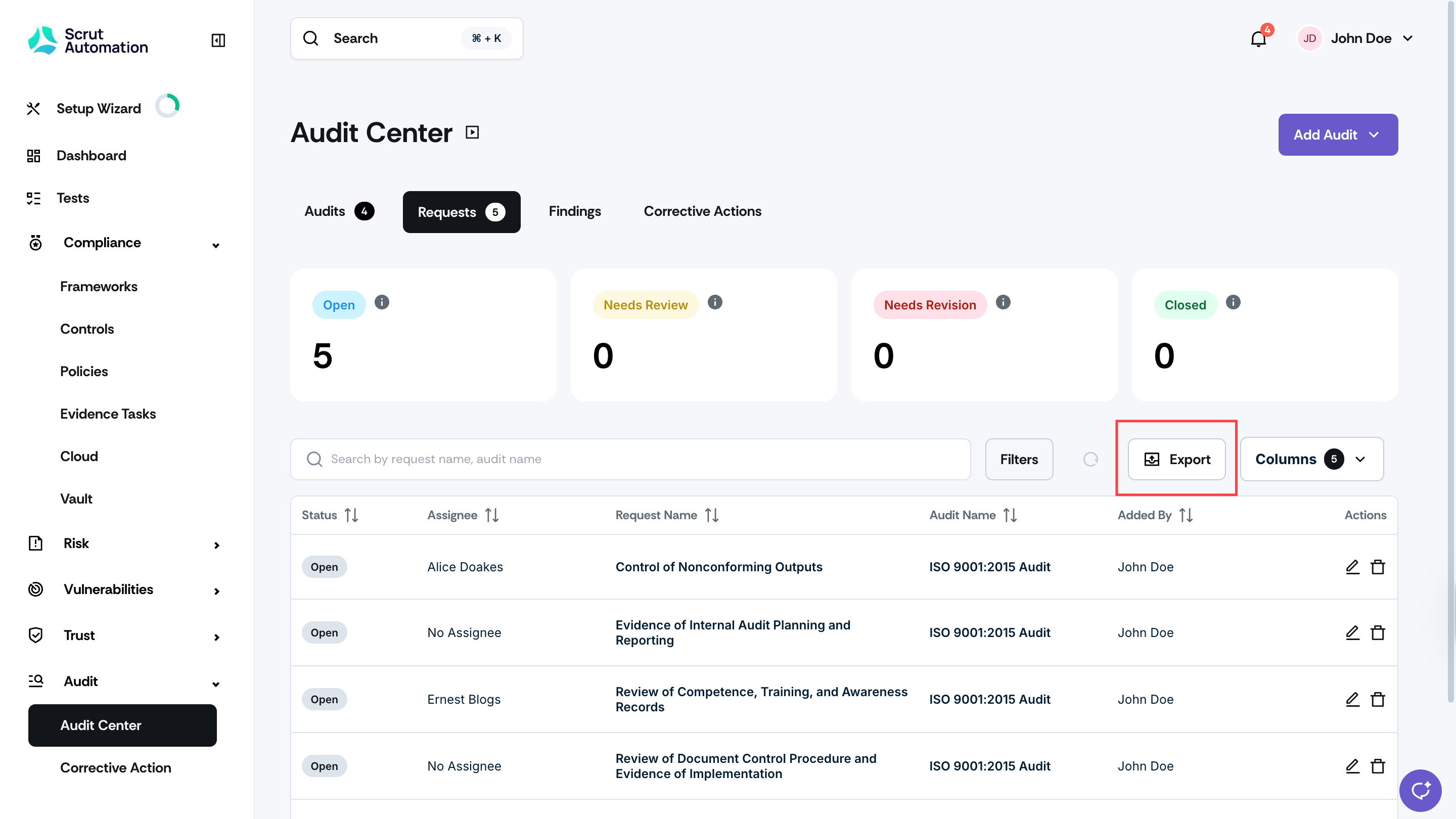 Requests Tab in the Audit Center.png