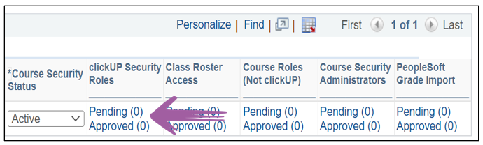 Access to module Pending approved