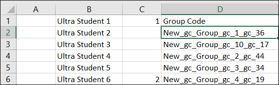 Allocate a large number of students to groups using Excel  4