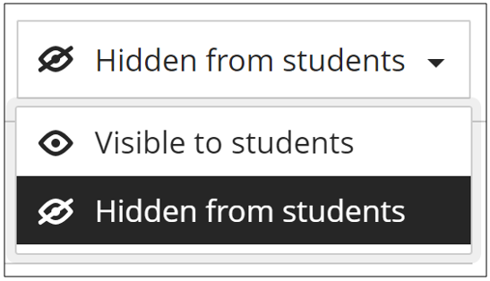 Hidden from students