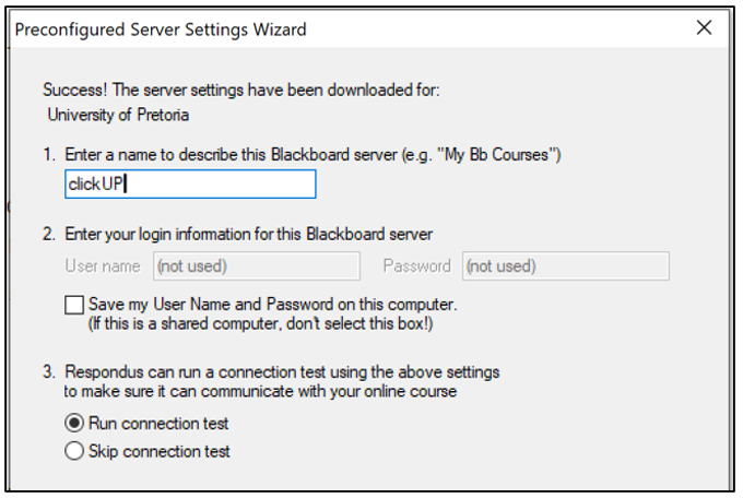 Set up wizard naming server