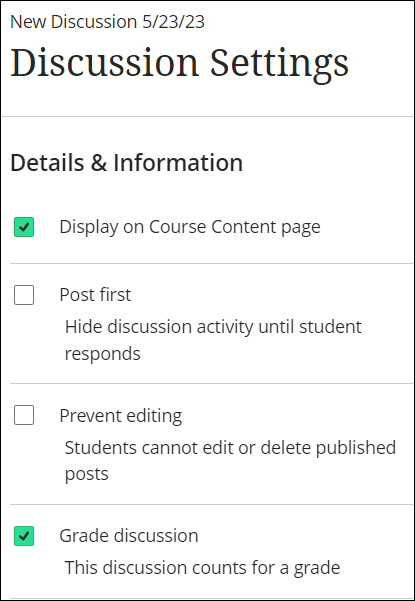 The meaning of the discussion analysis component 1