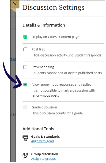 anonymous discussion setting