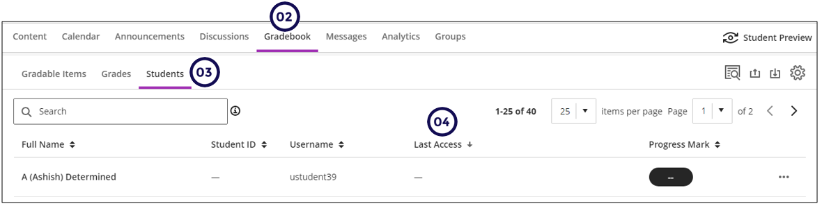 inactive students