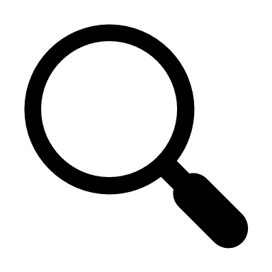 Magnifying glass with solid fill