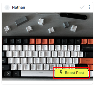 Image of a piece of TikTok content with a yellow Boost Post button highlighted