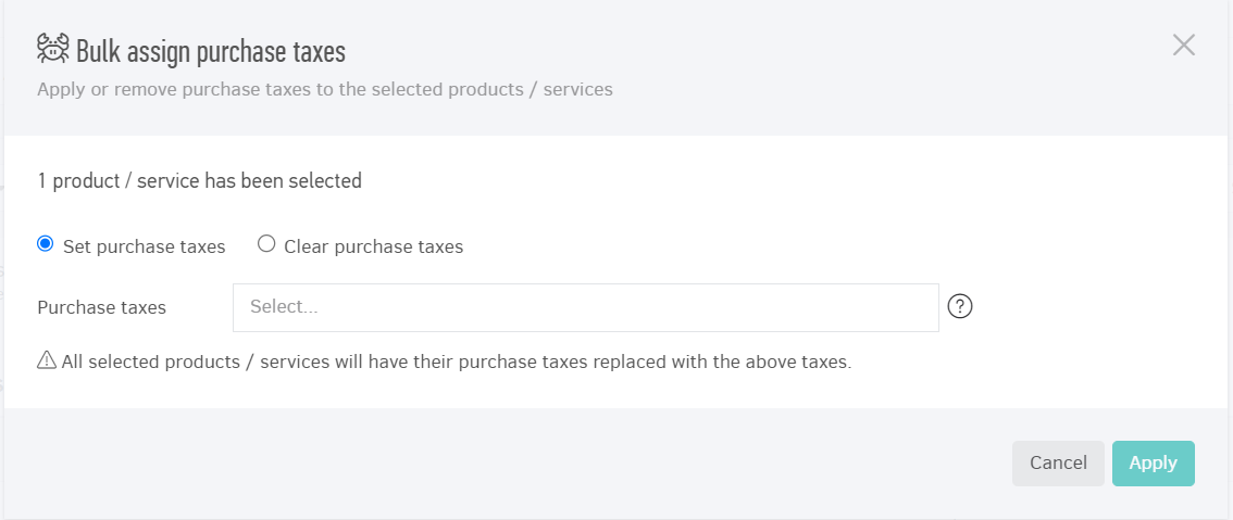Purchase taxes