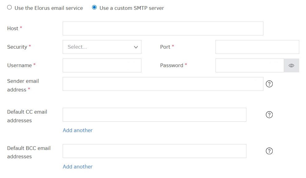 Sending emails via a custom SMTP server - Details