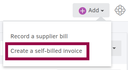 Create a self-billed invoice