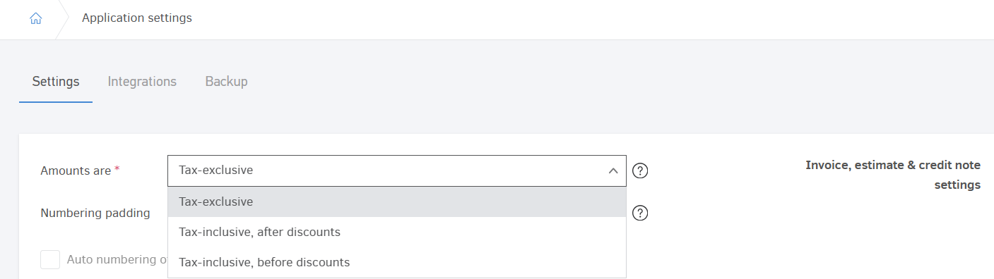 Default calculator mode under application's settings