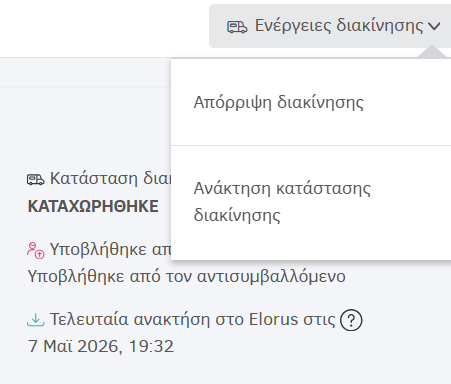Απόριψη διακίνησης από λήπτη