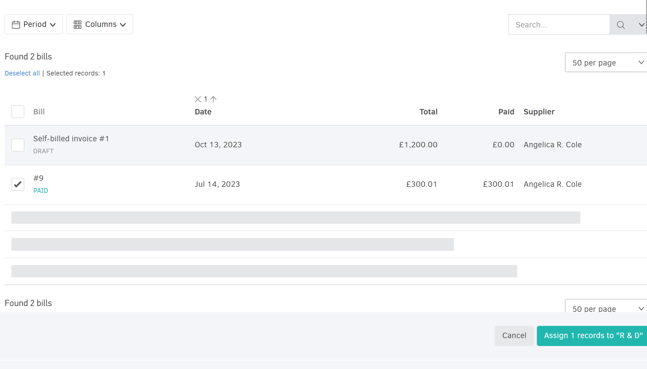 Assign tracking option to a record in bulk