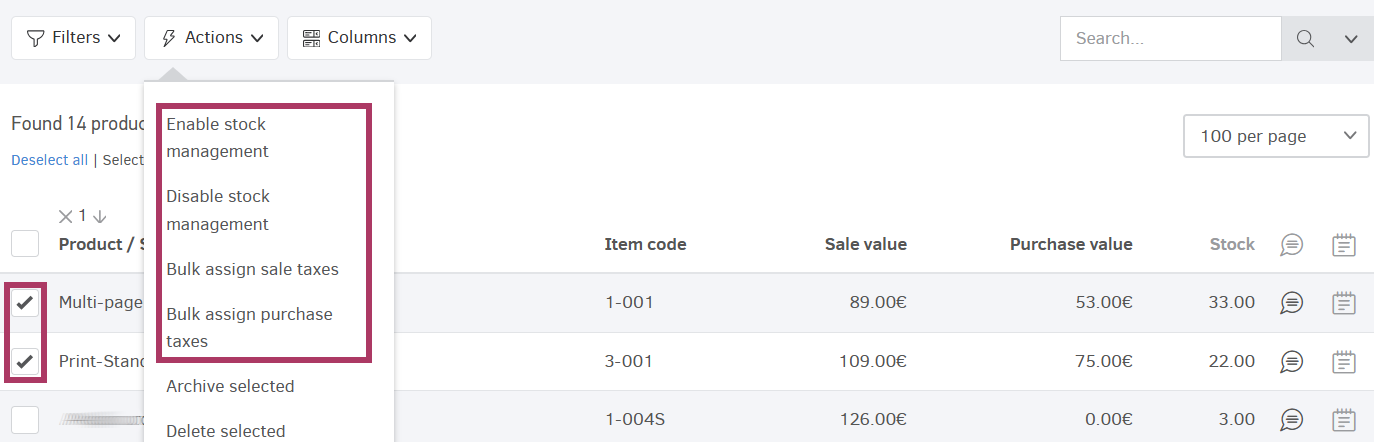 Options for bulk assignment