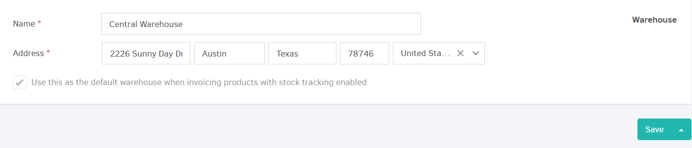 Creating a warehouse