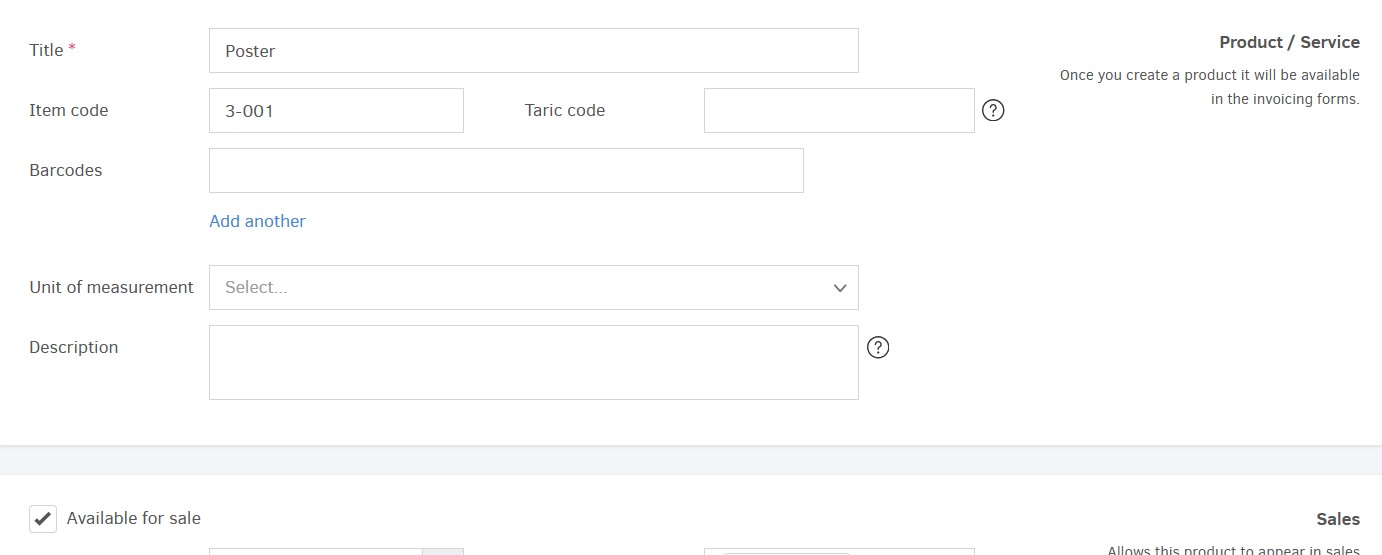 Editing of products and services information