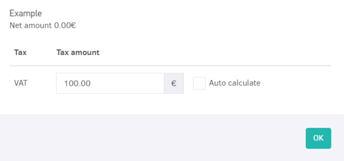 Custom tax amounts