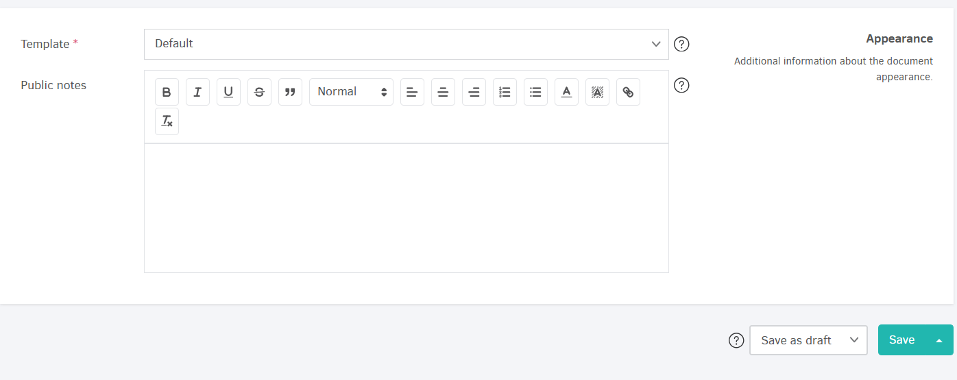 Templates and public notes