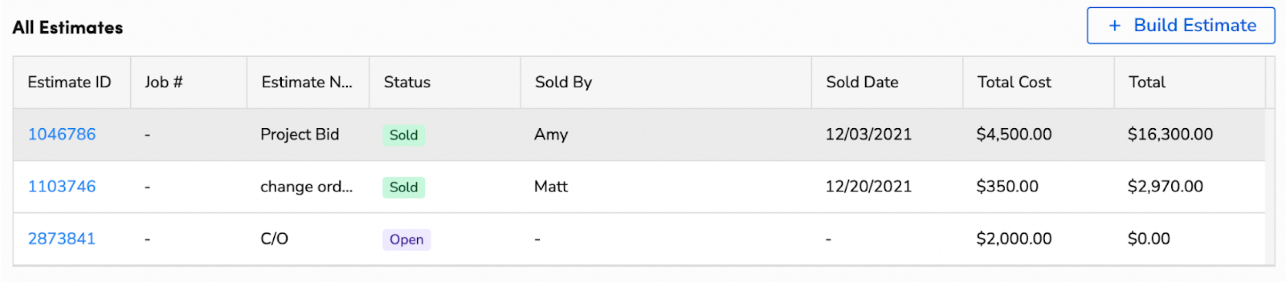 Task management table showing an open permit assigned to Jamie with a due date.