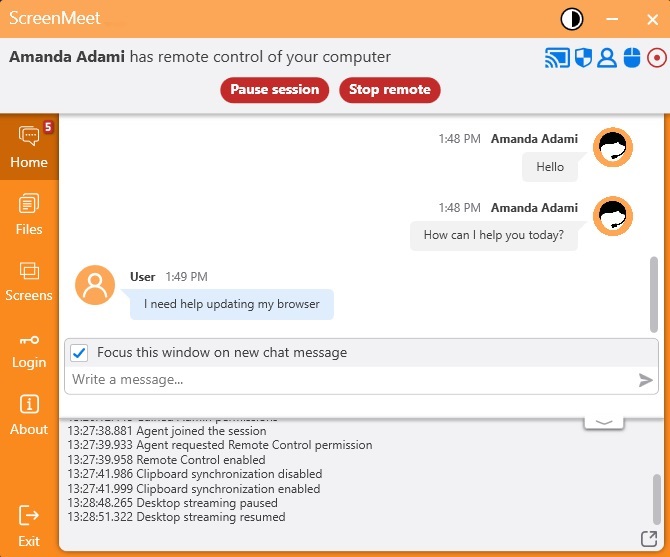 New Remote Support Client for Windows