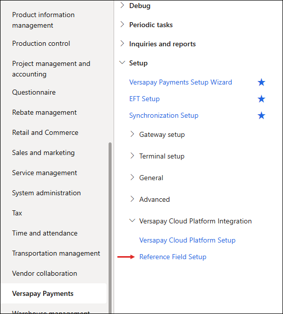 Reference Field Setup