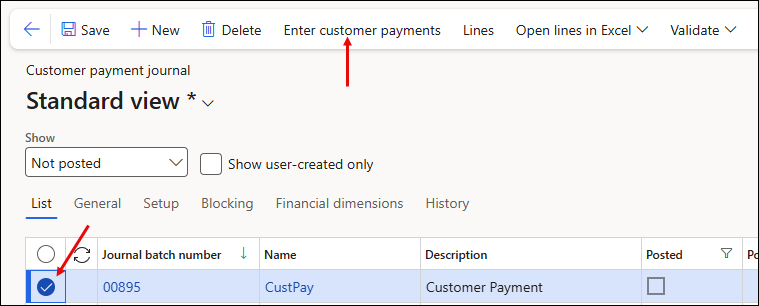 Take a Payment for One or More Posted Sales Invoices