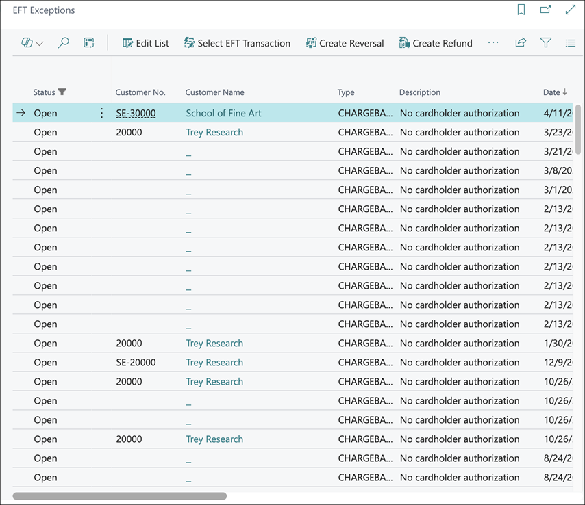 Settlement & Fee Reporting – Exceptions