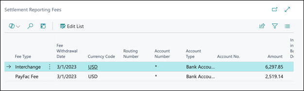 Settlement & Fee Reporting